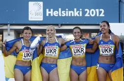 Ukrajinke najhitrejše v štafeti 4 x 400 m