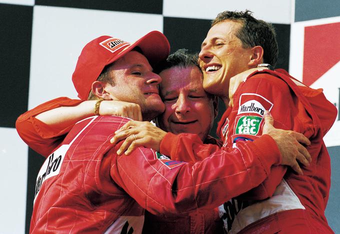 Rubens Barrichello kljub 68 uvrstitvam med najboljše tri v Ferrariju ni imel prave možnosti, da bi se boril za naslov prvaka. | Foto: Guliverimage