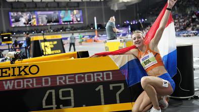 Svetovni rekord Femke Bol, Jakobu Demšarju zmanjkalo osem stotink
