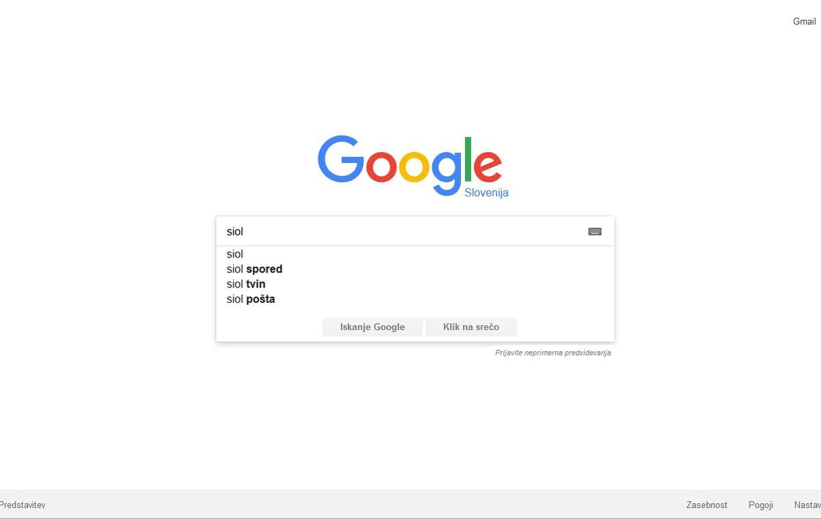 Google, iskanje, iskalnik | Foto zajem zaslona