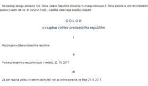 Spremljanje volitev predsednika republike, ki bodo 22. oktobra 2017 – pravila spletnega medija Siol.net