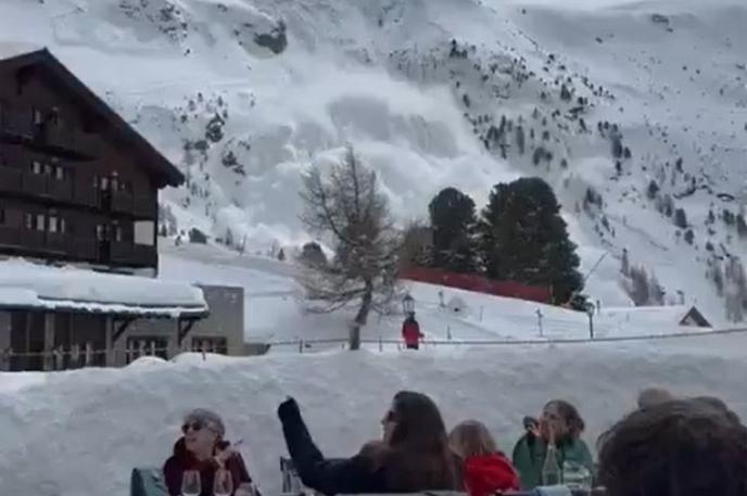 snežni plaz v Zermatu | Ponekod je pod napihanim snegom lahko tudi sodra ali babje pšeno, ki predstavlja šibko plast.  | Foto Bron; Pomona Media