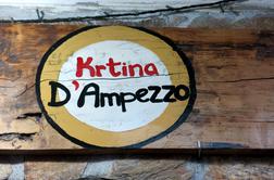 Krtina d'Ampezzo: vino in vrtnice pri italijanskem šarmerju
