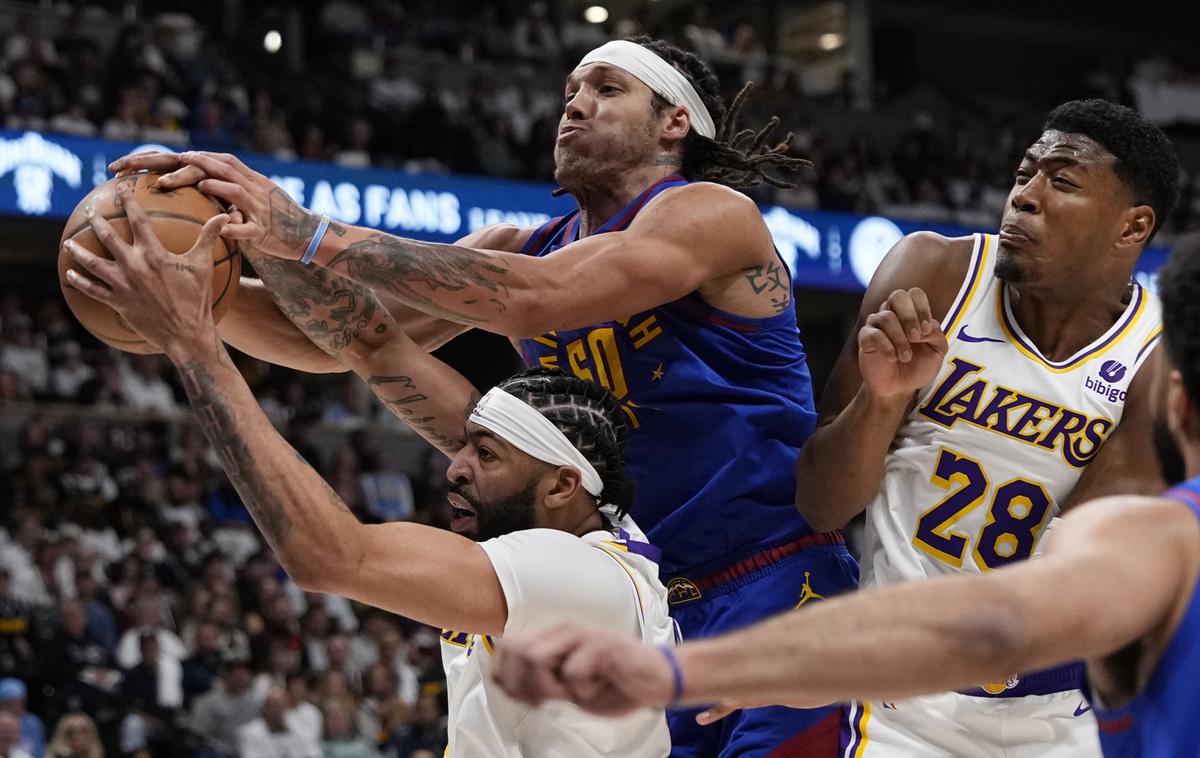 Denver Nuggets |  Branilci naslova Denver Nuggets so na prvi tekmi končnice v ligi NBA s 114:103 premagali Los Angeles Lakers in zabeležili deveto medsebojno zmago v nizu. | Foto Guliverimage