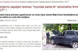 V Sarajevu zažgali SCT-jev avtomobil