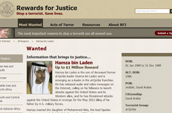 ZDA za informacije o sinu bin Ladna ponujajo milijon dolarjev