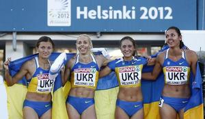 Ukrajinke najhitrejše v štafeti 4 x 400 m