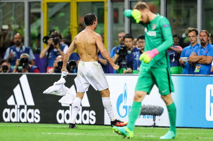 Jan Oblak in Cristiano Ronaldo sta se srečevala tudi v finalu lige prvakov. Takrat se je veselil Portugalec. Kdo se bo v torek v Ljubljani? | Foto: Vid Ponikvar