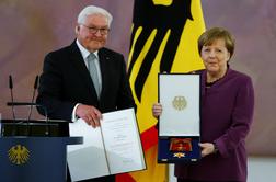 Angela Merkel prejela najvišji nemški red za zasluge