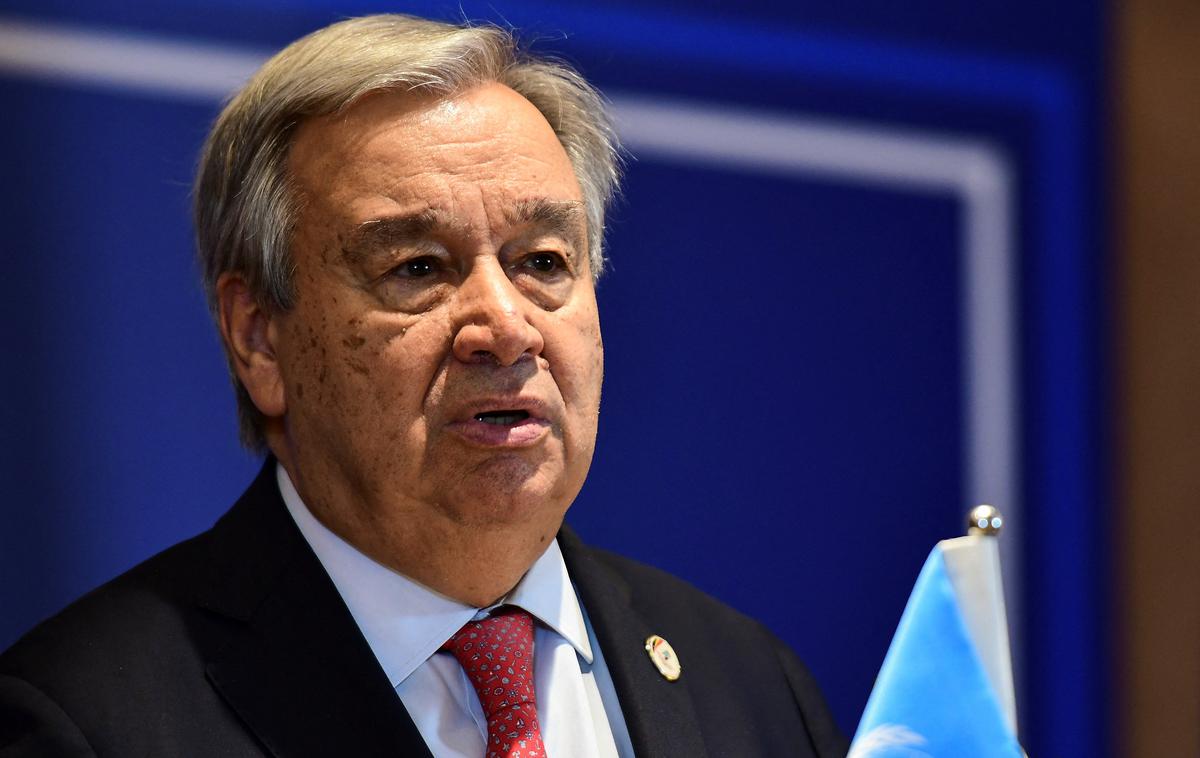 Antonio Guterres | "Obsežen kopenski napad na Rafo bi povzročil veliko humanitarno katastrofo in končal naša prizadevanja za podporo ljudem, medtem ko grozi lakota," je dejal Antonio Guterres. | Foto Reuters