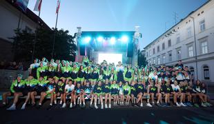 Na Trgu svobode mladi slovenski športniki prvič v soju luči