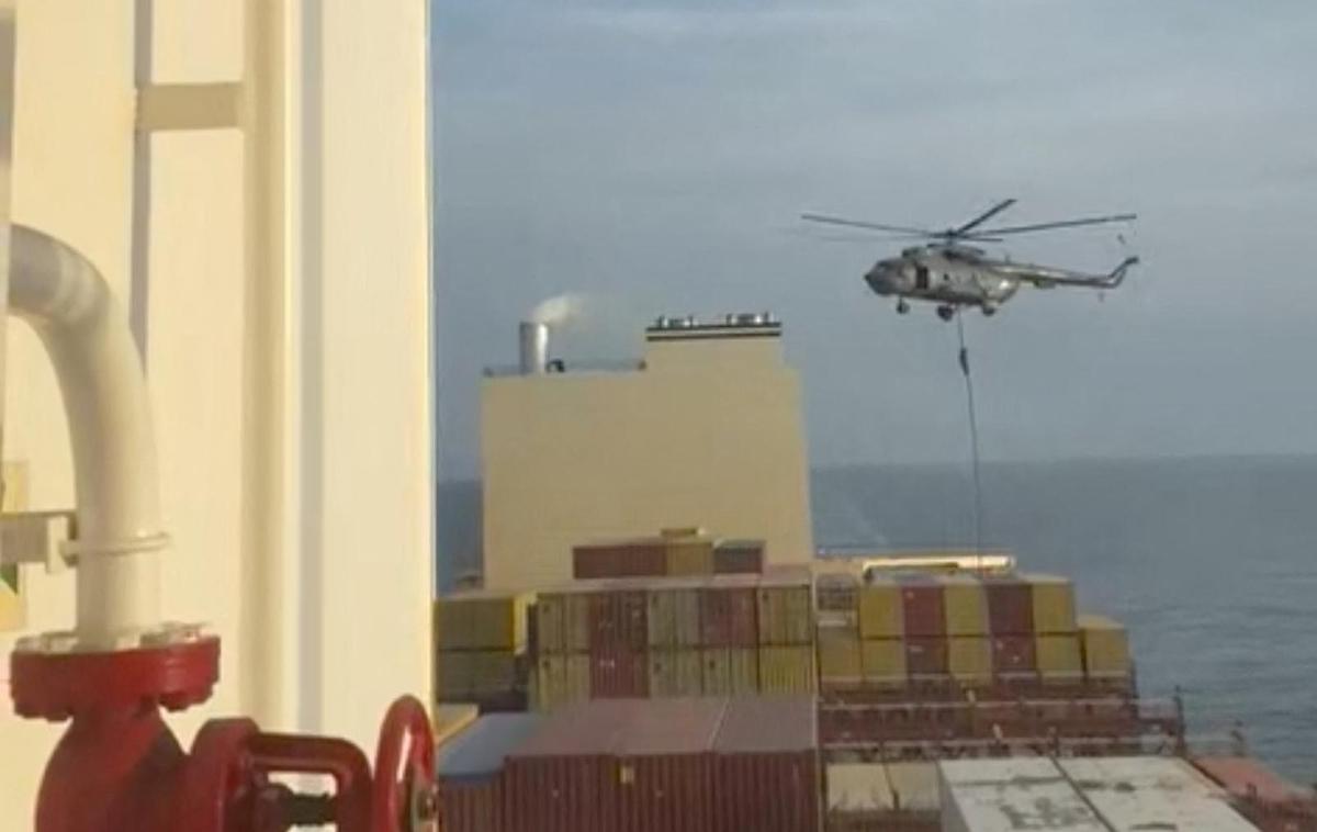 MSC Aries, ladja | Iran je ladjo zasegel nekaj ur pred izvedbo prvega neposrednega napada na Izrael. | Foto Reuters